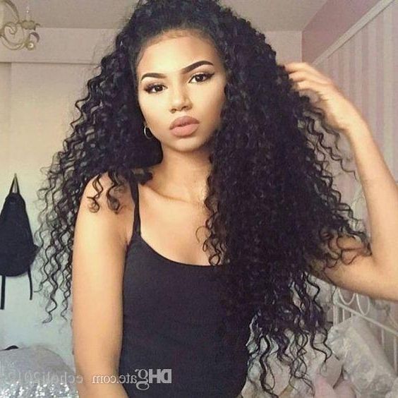 Dora High Curly Ponytails Natural Hair For Black Woman Long Black Within High Curly Black Ponytail Hairstyles (View 12 of 25)