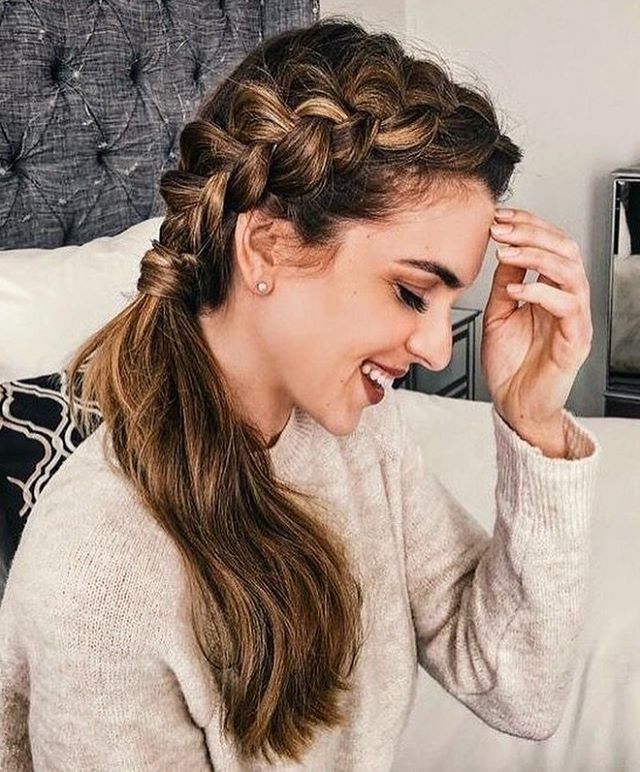Dutch Crown Braid Ponytail Hairstyle | Hair | Pinterest | Braided Within Dutch Inspired Pony Hairstyles (Photo 11 of 25)