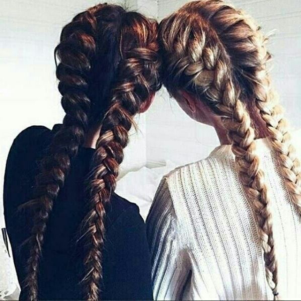?fotos Tumblr? | Hair Braids | Pinterest | Double French Braids Regarding Double Floating Braid Hairstyles (View 10 of 25)