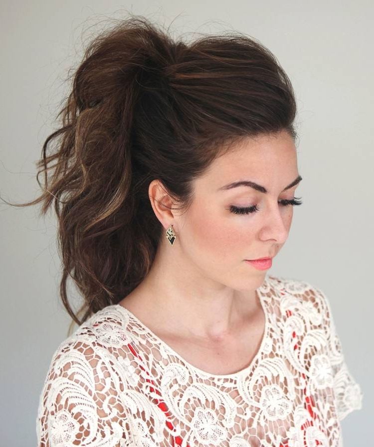 Easy Hair Tutorials To Help You Update Your Everyday Ponytail! With Pumped Up Messy Ponytail Hairstyles (View 6 of 25)
