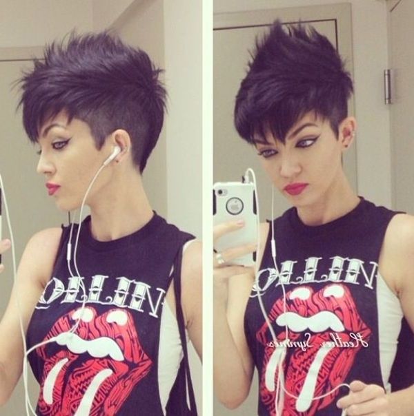 Edgy Short Undercut Hairstyles | Edgy Short Punk Hairstyles – Can For 2018 Rocker Pixie Hairstyles (View 13 of 25)