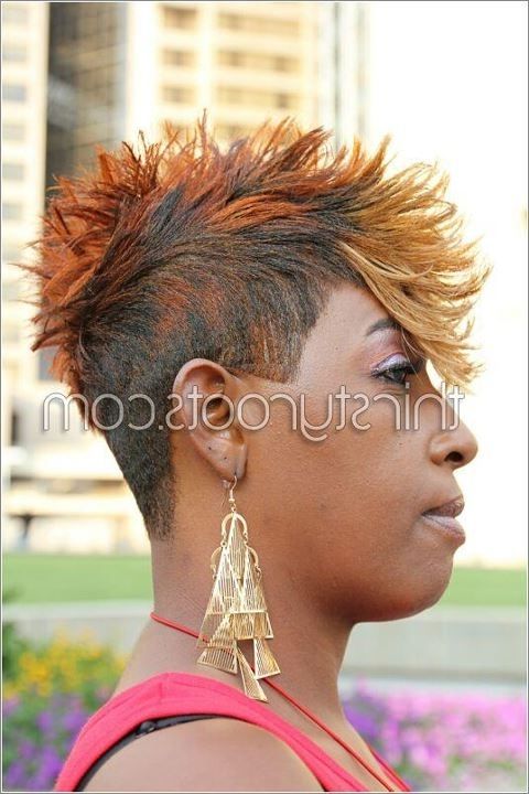 Faux Hawk Hairstyle For Black Women Pertaining To Fierce Faux Mohawk Hairstyles (Photo 14 of 25)