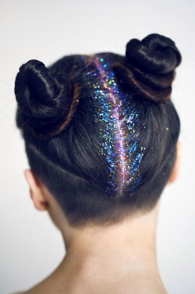 Glittery Root Coverage In 2018 | :: Festival Livin' :: | Pinterest Inside Glitter Ponytail Hairstyles For Concerts And Parties (View 14 of 25)