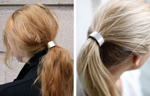 Hair Trend: Hair Cuffs And Metallic Hair Accessories – Hair Romance Intended For High Ponytail Hairstyles With Accessory (View 8 of 25)