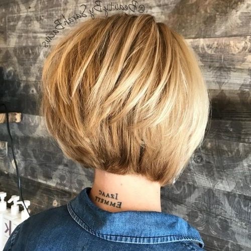Hairstyle: Astounding Short Stacked Bob Haircuts Inspiration Short Regarding Voluminous Stacked Cut Blonde Hairstyles (Photo 15 of 25)