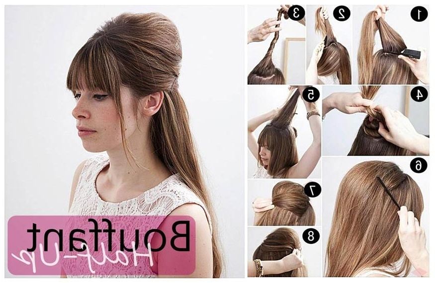 Half Up Bouffant Retro Hairstyle Tutorial – Casual – Careforhair.co.uk Inside Half Updo Blonde Hairstyles With Bouffant For Thick Hair (Photo 13 of 25)
