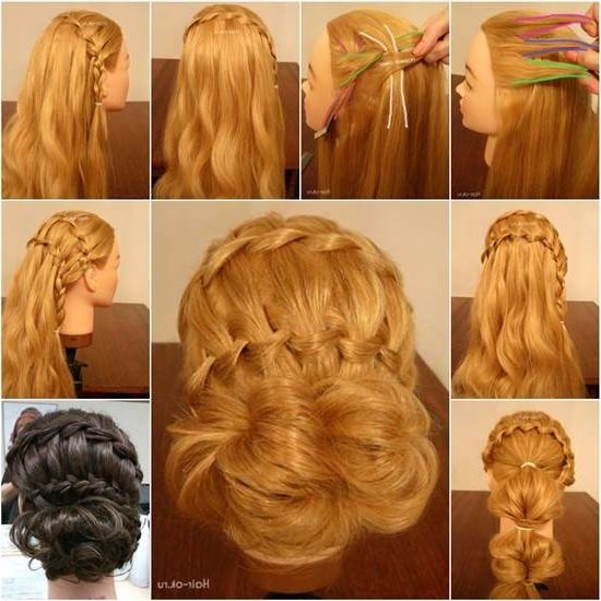 How To Diy Double Waterfall Braided Bun Hairstyle Regarding Double Floating Braid Hairstyles (View 4 of 25)