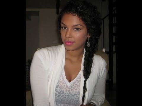 How To: Fish Tail Braid – Natural Curly Hair – Youtube With Wavy Side Fishtail Hairstyles (Photo 25 of 25)