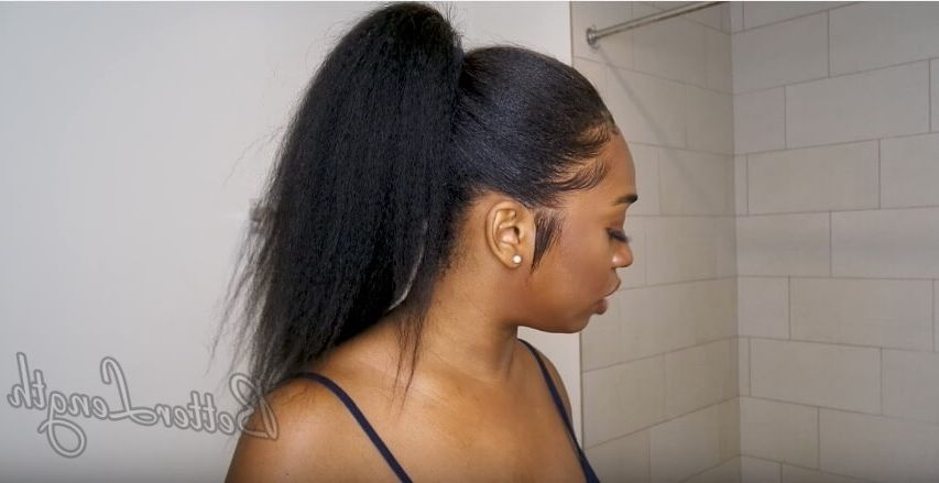 How To Sleek Ponytail Looks Using Clip Ins | Betterlength Hair For High Black Pony Hairstyles For Relaxed Hair (Photo 20 of 25)