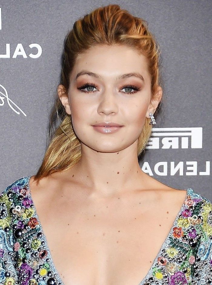 How To Style A Ponytail Like Gigi Hadid | Byrdie With Gigi Hadid Inspired Ponytail Hairstyles (View 13 of 25)