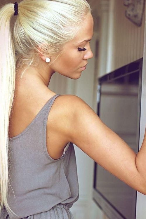 Light Blonde | Gorgeous Hair Don't Care | Pinterest | Blondes Inside Lustrous Blonde Updo Ponytail Hairstyles (View 9 of 25)