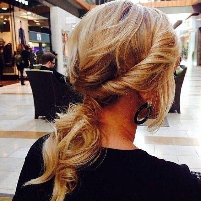 Low Maintenance Hairstyles From Pinterest | Braided Hairstyles With Regard To Lustrous Blonde Updo Ponytail Hairstyles (View 5 of 25)