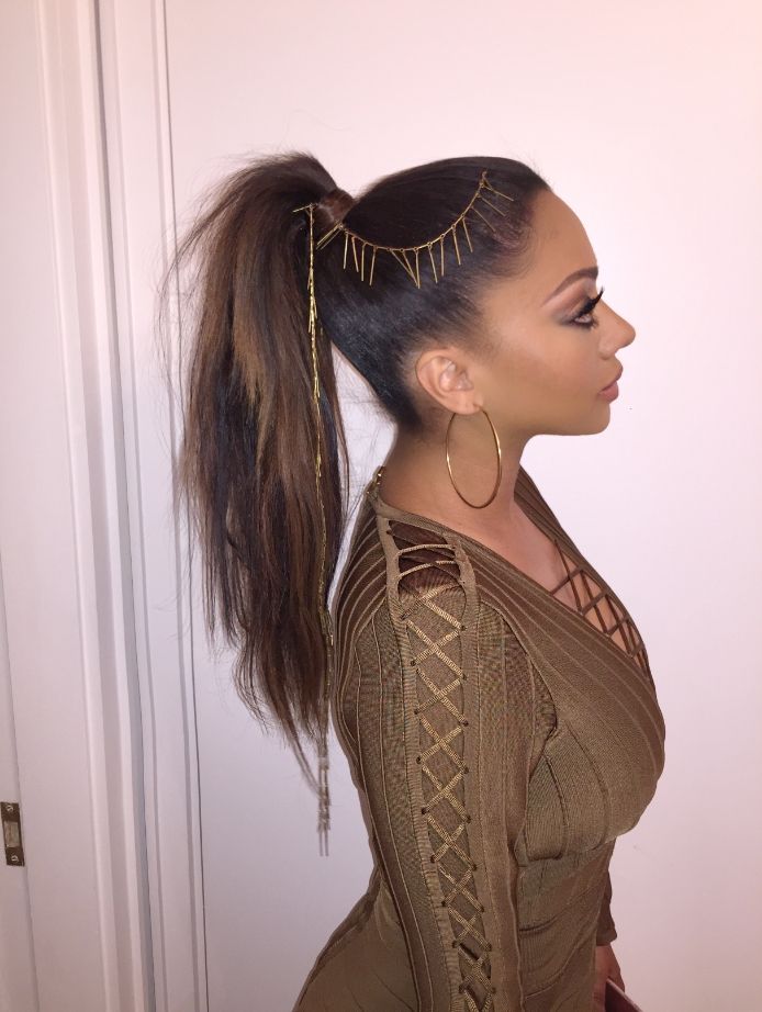 Mane Addicts Get The Look: Lala's Bejeweled Ponytail • Mane Addicts Inside High Ponytail Hairstyles With Accessory (View 1 of 25)