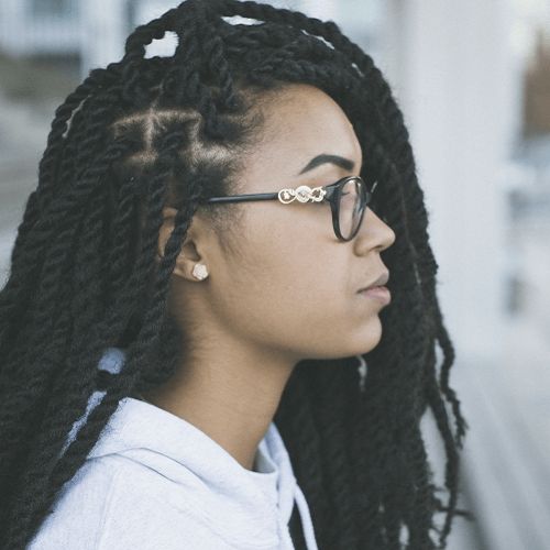 Medium Sized Senegalese Twists | Twist And Braid Inspo | Pinterest With Black Layered Senegalese Twists Pony Hairstyles (View 13 of 25)