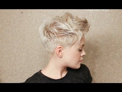 Messy Pixie Cut Hairstyle Tutorial – Youtube With Most Recently Tousled Pixie Hairstyles With Undercut (View 14 of 25)