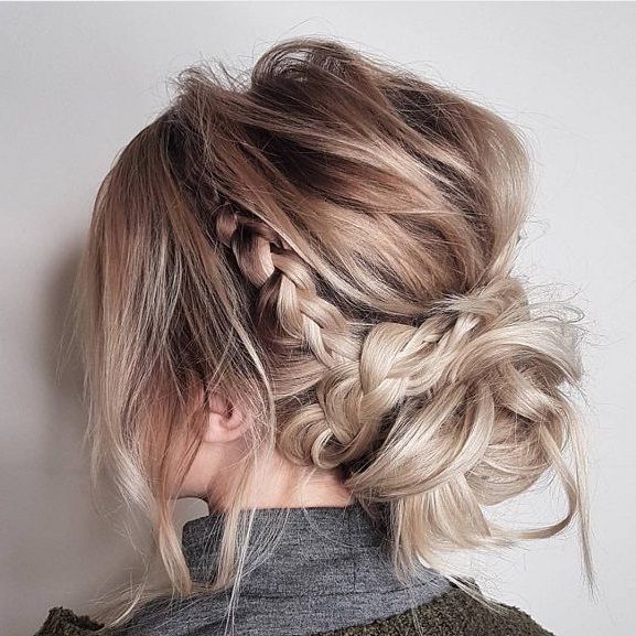 Messy Updo Hairstyles,crown Braid Hairstyle To Try ,boho Hairstyle Within Romantically Messy Ponytail Hairstyles (View 8 of 25)