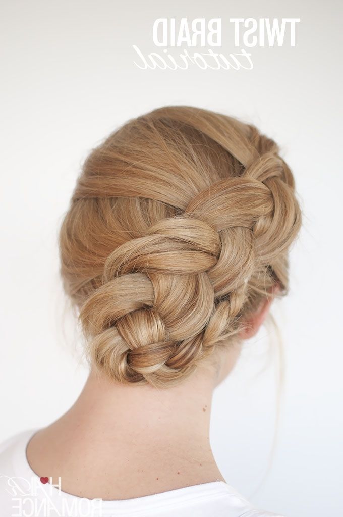 New Braid Hairstyle Tutorial – The Twist Braid Updo – Hair Romance For Romantic Twisted Hairdo Hairstyles (Photo 11 of 25)