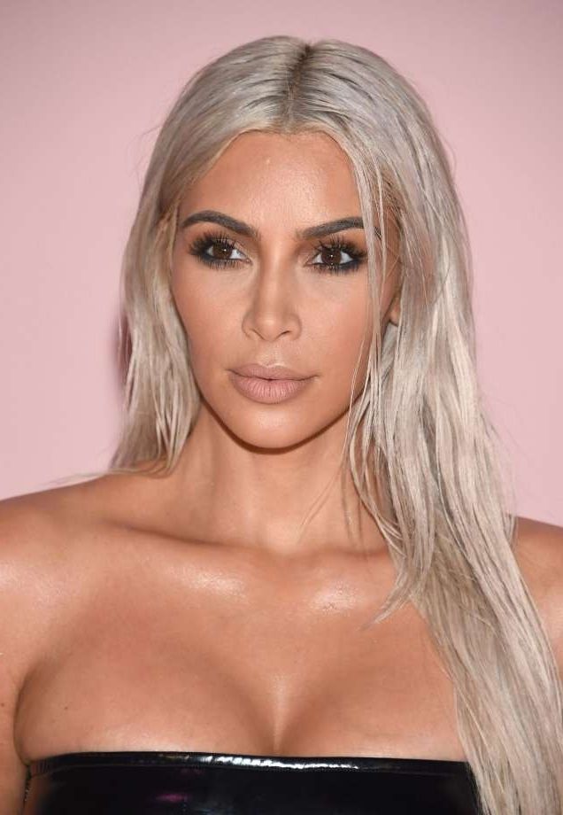 New York Fashion Week Kicks Off With A Bleach Blonde, Kim Kardashian Throughout Silver Bettie Blonde Hairstyles (View 25 of 25)