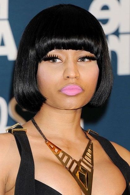 Nicki Minaj Bob | Bobs | Pinterest | Nicki Minaj In Minaj Pony Hairstyles With Arched Bangs (View 2 of 25)