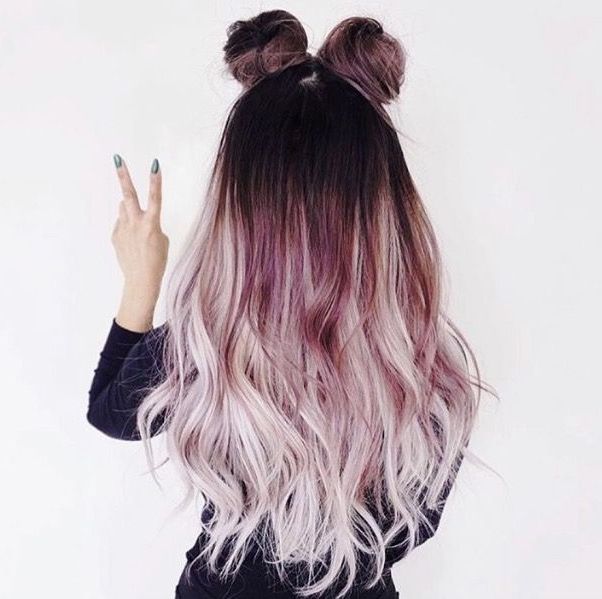 Ombré Dip Dye Purple Platinum Blonde Hair | Color Trends For Voluminous Platinum And Purple Curls Blonde Hairstyles (View 12 of 25)