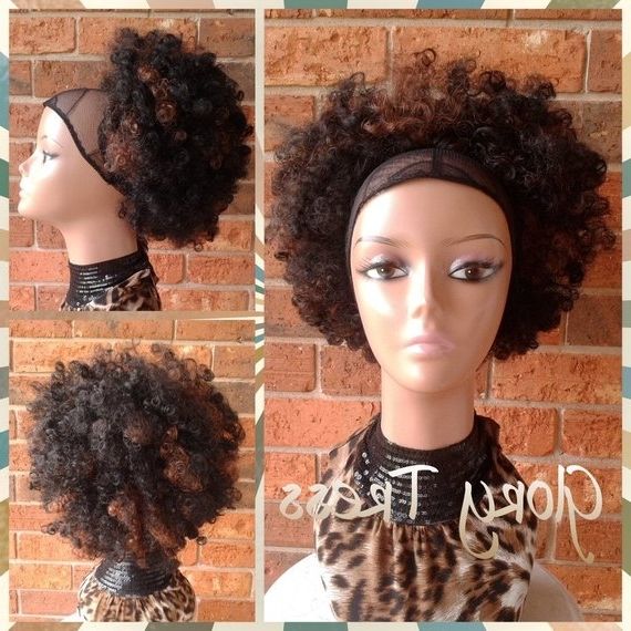 On Sale // Kinky Curly Afro Drawstring Ponytail Ombre | Etsy In Ombre Curly Ponytail Hairstyles (View 7 of 25)