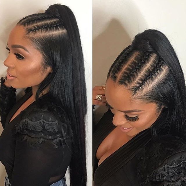 Pinericka Johnson White On Hair Slay | Pinterest | Ponytail Inside Chocolatey Pony Hairstyles With Wavy Edges (View 6 of 25)