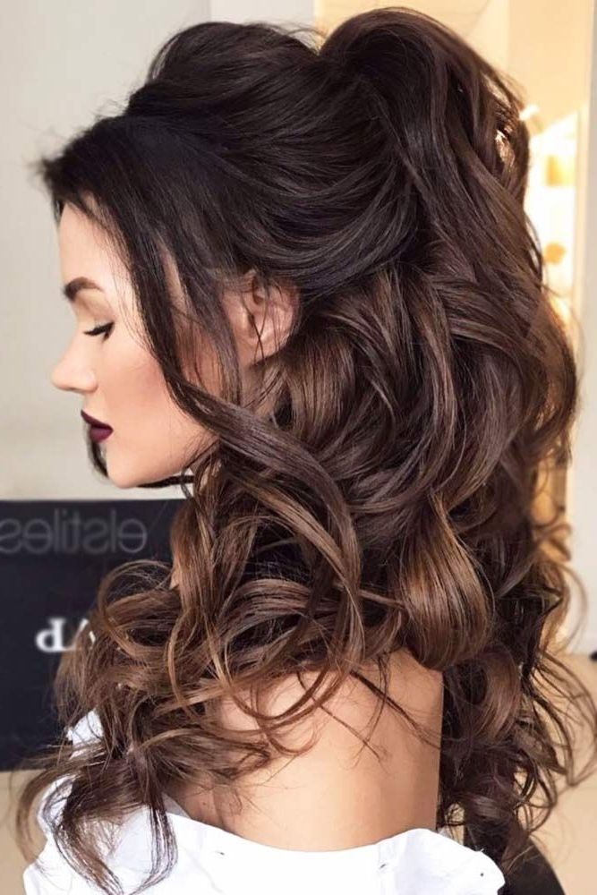 Pineveryday Hairstyles On Everyday Hairstyles Medium | Pinterest With High Pony Hairstyles With Contrasting Bangs (Photo 8 of 25)