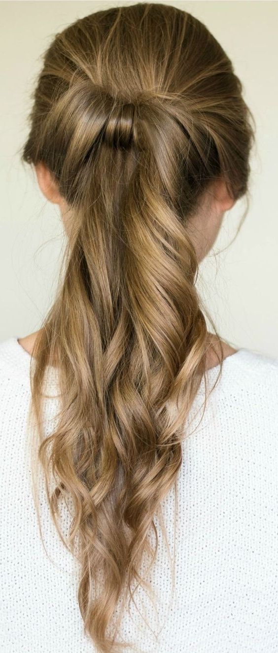 Pinmaria Isabel On Hairstyles Looks | Pinterest | Loose Waves Pertaining To Loose And Looped Ponytail Hairstyles (Photo 1 of 25)
