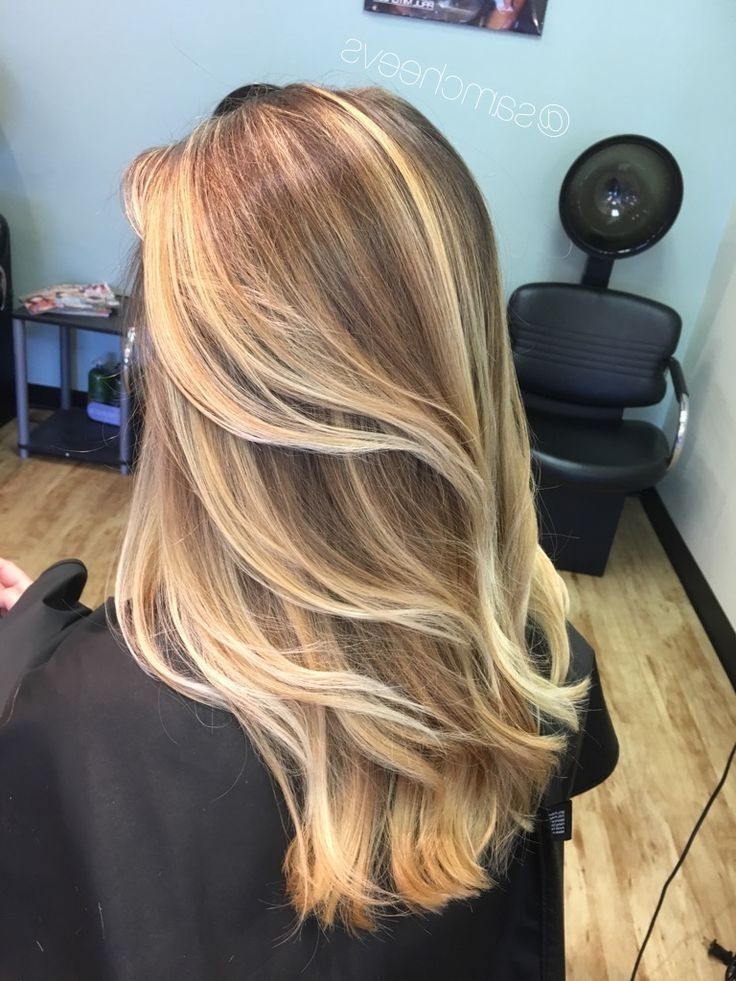Platinum Honey Warm White Blonde Highlights Balayage For Long Dirty In White And Dirty Blonde Combo Hairstyles (Photo 1 of 25)