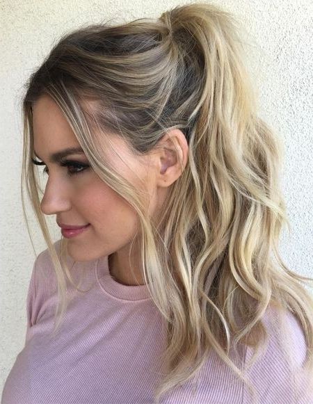 Pretty Casual Messy Ponytails Hairstyles 2018 | • M A N E Regarding Messy Pony Hairstyles For Medium Hair With Bangs (View 2 of 25)