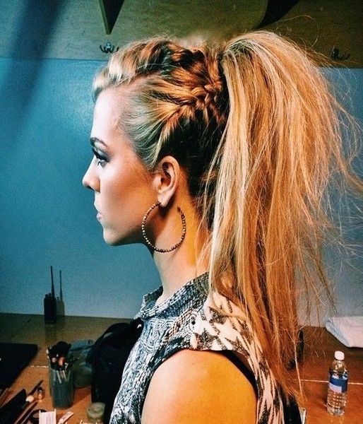 Punky Side Braid Ponytail – The Coolest Ponytail Hairstyles Ever In Side Braided Ponytail Hairstyles (View 23 of 25)