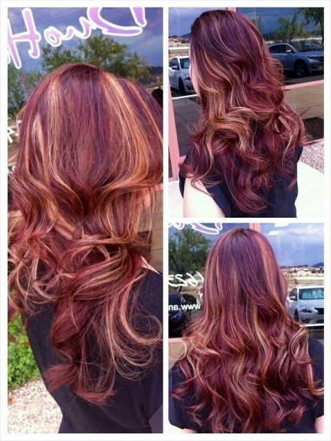 Red Hair With Blonde Peekaboo Highlights | Hair Colors | Pinterest Regarding Browned Blonde Peek A Boo Hairstyles (Photo 1 of 25)