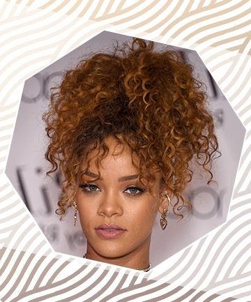 Rihanna's Tousled High Ponytail, 23 Beyond Gorgeous Curly Hairstyles Intended For High And Tousled Pony Hairstyles (Photo 17 of 25)