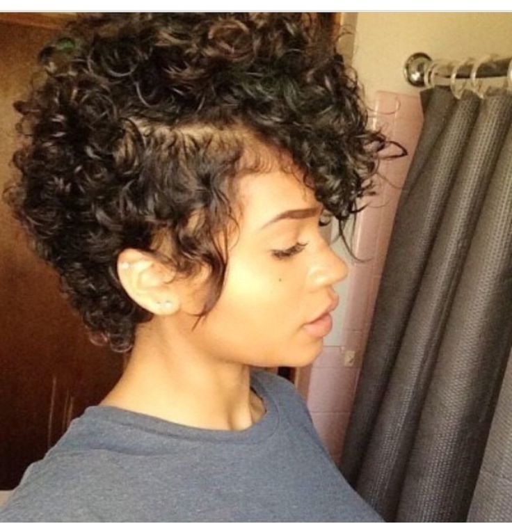Short Curly Haircuts For Black Women | Hair Styles | Pinterest Within Most Current Long Curly Pixie Hairstyles (Photo 1 of 25)