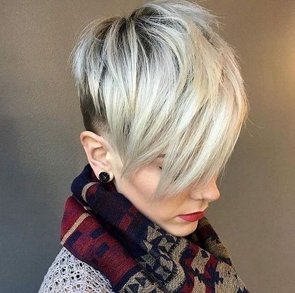 Short Haircuts 2018 2019 Gray Blonde Undercut Pixie | Hairstyles Intended For Best And Newest Gray Blonde Pixie Hairstyles (View 1 of 25)