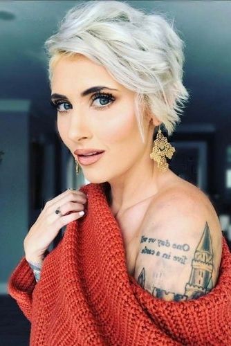 Short Hairstyles For Fine Hair: 21 Short Sassy Haircuts For Women With Most Popular Disconnected Blonde Balayage Pixie Hairstyles (Photo 25 of 25)
