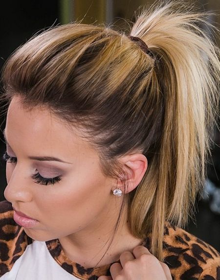 Short Ponytails – Cute Hairstyle Is A Messy Undone Ponytail That Has Pertaining To Blonde Flirty Teased Ponytail Hairstyles (View 1 of 25)