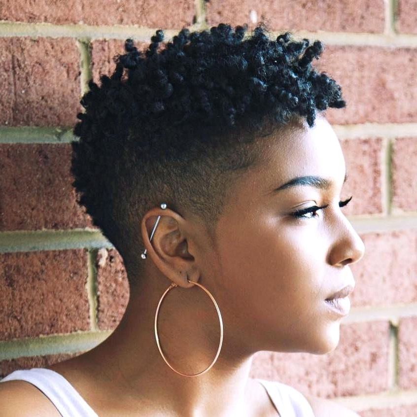 Short Tapered Natural Hairstyles Most Inspiring Natural Hairstyles In Most Recently Tapered Pixie Hairstyles With Maximum Volume (View 24 of 25)