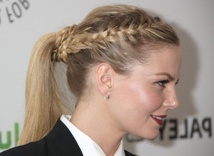Stylish French Braid Ponytail Most Popular Braided Hairstyles Throughout Trendy Ponytail Hairstyles With French Plait (View 16 of 25)