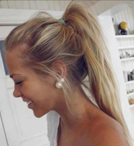 The Poker Straight High Ponytail | 10 Best Ponytail Hairstyles For Blonde Flirty Teased Ponytail Hairstyles (View 24 of 25)