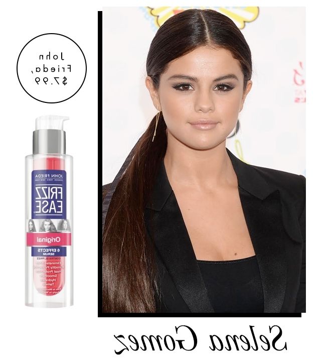 The Secret Behind Selena Gomez's Super Sleek Ponytail | Stylecaster With Sleek And Shiny Ponytail Hairstyles (View 19 of 25)