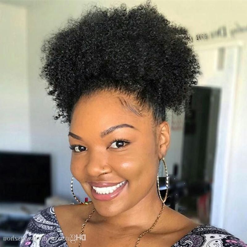 Top Selling Brazilian Hair Afro Kinky Curly Drawstring Ponytail Wrap Throughout High Top Ponytail Hairstyles With Wavy Extensions (View 10 of 25)