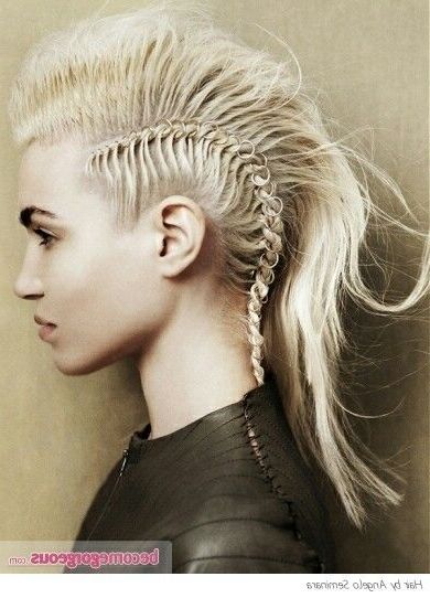 Tribal Hairstyle, Faux Hawk, Fishtail Braid | Hair | Pinterest Throughout Undone Fishtail Mohawk Hairstyles (View 20 of 25)