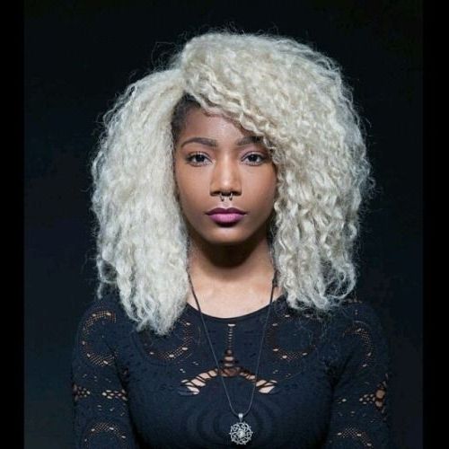 White Dyed Hair, Bleached | Hair | Pinterest | Black Girls Within White Blonde Curls Hairstyles (View 17 of 25)