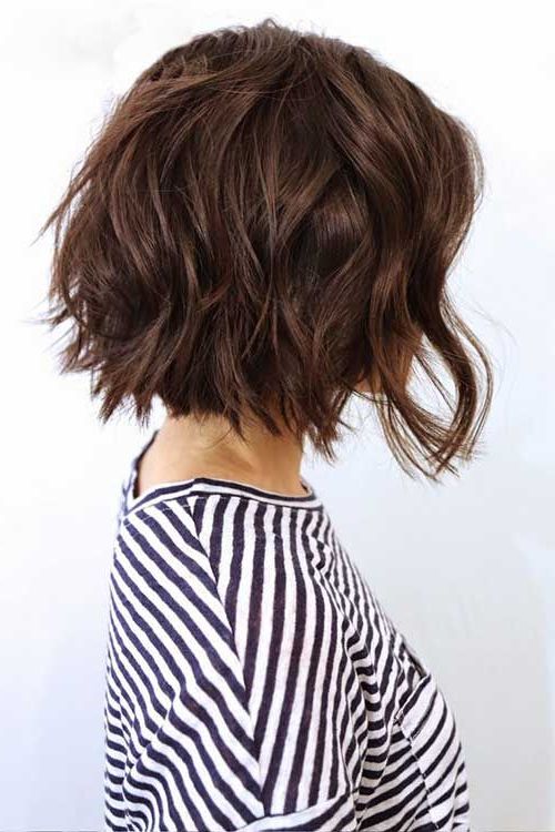 10 Bob Hairstyles For Thick Wavy Hair In 2018 | Short Hair Throughout Brunette Bob Haircuts With Curled Ends (Photo 17 of 25)