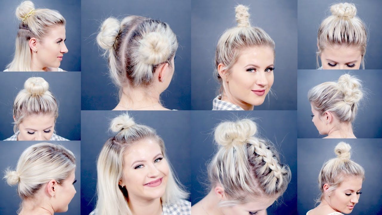 10 Easy Different Bun Hairstyles For Short Hair | Milabu – Youtube Pertaining To Really Cute Hairstyles For Short Hair (View 16 of 25)