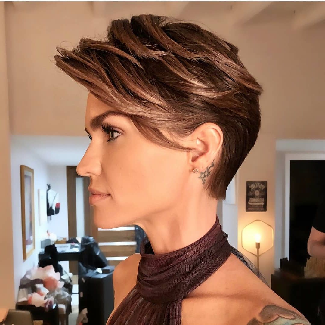 10 Edgy Pixie Haircuts For Women, 2018 Best Short Hairstyles With Short Hairstyles For Brunette Women (View 15 of 25)