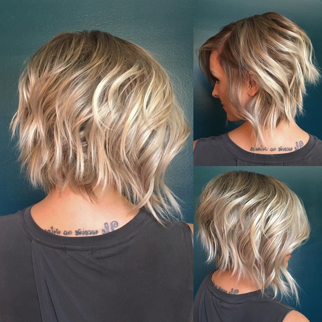 10 Latest Inverted Bob Haircuts: 2018 Short Hairstyle, High Fashion Pertaining To Nape Length Blonde Curly Bob Hairstyles (View 23 of 25)