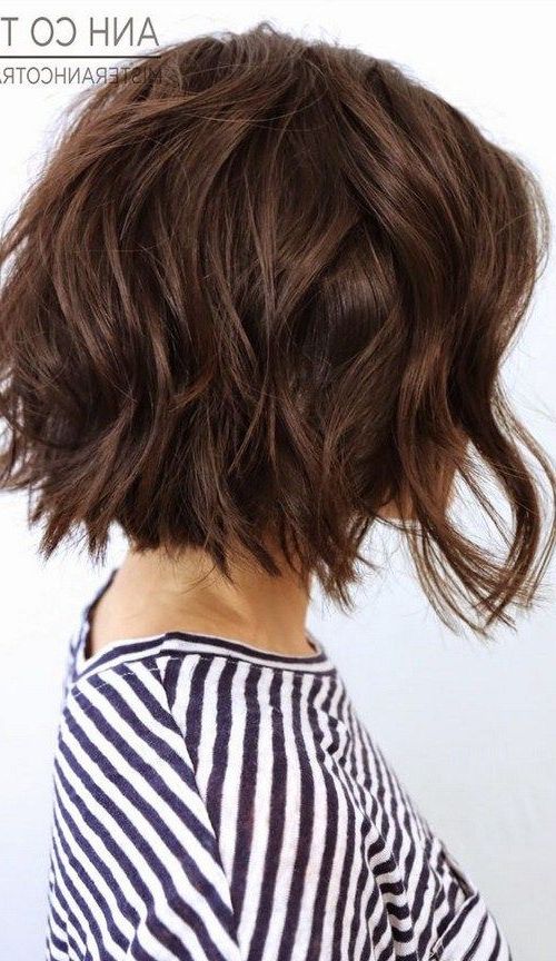 10 More Chic Wavy Bob Haircuts | Gorgeous Hair | Pinterest | Hair Inside Brunette Bob Haircuts With Curled Ends (Photo 3 of 25)