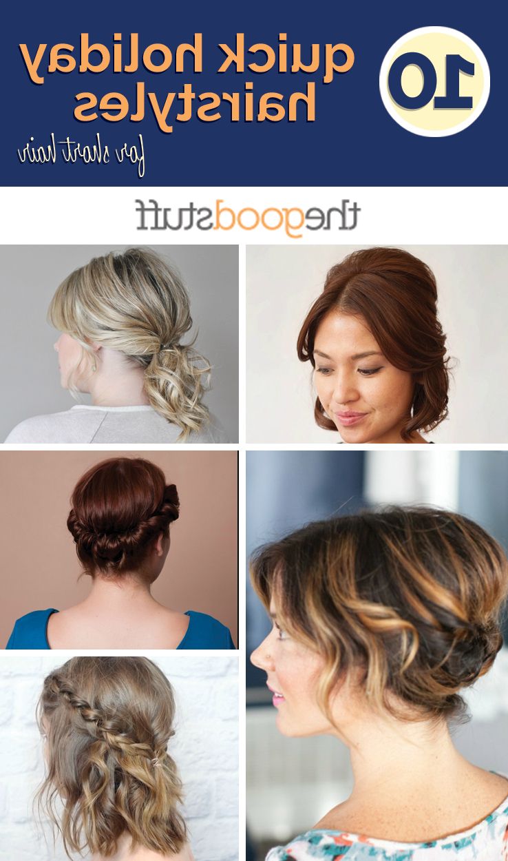 10 Quick Holiday Hairstyles For Short Hair – Thegoodstuff Inside Short And Simple Hairstyles (Photo 4 of 25)